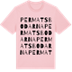 Pink Cotton t-shirt med Permatsbodarna ordlek t-shirt