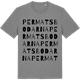 Mid Heather Gray t-shirt med Permatsbodarna ordlek t-shirt