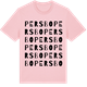 Pink Cotton t-shirt med Persbo ordlek t-shirt