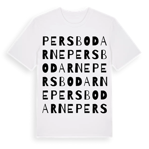 Persbodarne ordlek t-shirt – ekologisk bomull t-shirt från Pinshirt