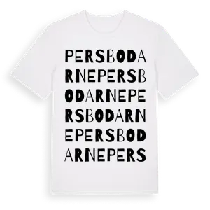 Persbodarne ordlek t-shirt – ekologisk bomull t-shirt från Pinshirt