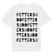 White t-shirt med Petters Udd ordlek t-shirt