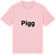Pink Cotton t-shirt med Pigg fetstil t-shirt