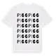 White t-shirt med Pigg ordlek t-shirt