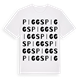 White t-shirt med Piggs ordlek t-shirt