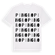 White t-shirt med Pingbo ordlek t-shirt