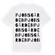 White t-shirt med Pjonsgården ordlek t-shirt