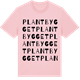 Pink Cotton t-shirt med Plantbygget ordlek t-shirt