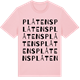 Pink Cotton t-shirt med Plåtens ordlek t-shirt