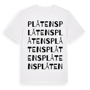 Plåtens ordlek t-shirt – ekologisk bomull t-shirt från Pinshirt