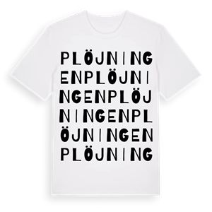 Plöjningen ordlek t-shirt – ekologisk bomull t-shirt från Pinshirt