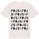Vintage White t-shirt med Pojsa ordlek t-shirt