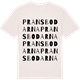 Vintage White t-shirt med Pransbodarna ordlek t-shirt