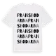 White t-shirt med Pransbodarna ordlek t-shirt
