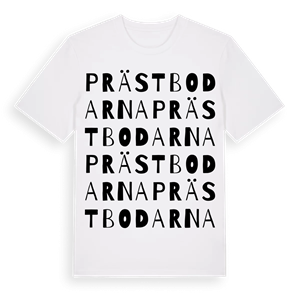 Prästbodarna ordlek t-shirt – ekologisk bomull t-shirt från Pinshirt