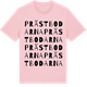 Pink Cotton t-shirt med Prästbodarna ordlek t-shirt