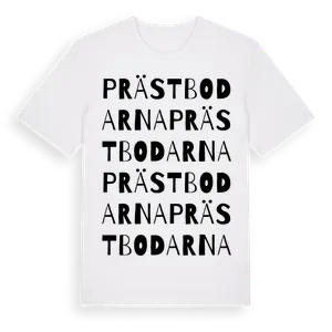 Prästbodarna ordlek t-shirt – ekologisk bomull t-shirt från Pinshirt