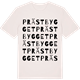 Vintage White t-shirt med Prästbygget ordlek t-shirt