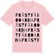 Pink Cotton t-shirt med Prästfäbodarna ordlek t-shirt