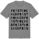 Mid Heather Gray t-shirt med Prästholmen ordlek t-shirt