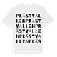 White t-shirt med Prästvallen ordlek t-shirt