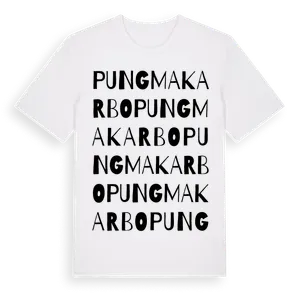 Pungmakarbo ordlek t-shirt – ekologisk bomull t-shirt från Pinshirt