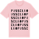 Pink Cotton t-shirt med Pusselbo ordlek t-shirt