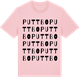 Pink Cotton t-shirt med Puttbo ordlek t-shirt