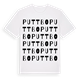 White t-shirt med Puttbo ordlek t-shirt