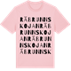 Pink Cotton t-shirt med Räbrunnskojan ordlek t-shirt
