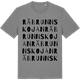 Mid Heather Gray t-shirt med Räbrunnskojan ordlek t-shirt