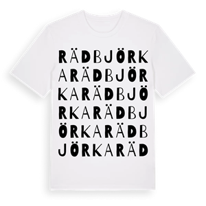 Rädbjörka ordlek t-shirt – ekologisk bomull t-shirt från Pinshirt