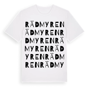 Rädmyren ordlek t-shirt – ekologisk bomull t-shirt från Pinshirt