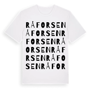 Råforsen ordlek t-shirt – ekologisk bomull t-shirt från Pinshirt