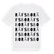 White t-shirt med Räfsbo ordlek t-shirt