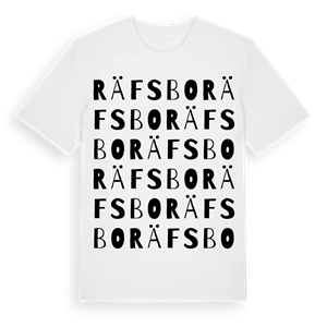 Räfsbo ordlek t-shirt – ekologisk bomull t-shirt från Pinshirt