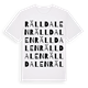 White t-shirt med Rälldalen ordlek t-shirt
