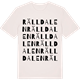 Vintage White t-shirt med Rälldalen ordlek t-shirt