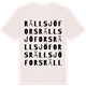 Vintage White t-shirt med Rällsjöfors ordlek t-shirt