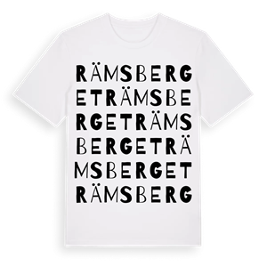 Rämsberget ordlek t-shirt – ekologisk bomull t-shirt från Pinshirt
