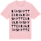 Pink Cotton t-shirt med Rämshyttebruk ordlek t-shirt