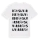 White t-shirt med Rämskvarn ordlek t-shirt