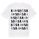 White t-shirt med Ramsnäs ordlek t-shirt