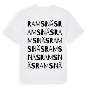 Ramsnäs ordlek t-shirt – ekologisk bomull t-shirt från Pinshirt