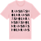 Pink Cotton t-shirt med Ramsnäsholm ordlek t-shirt