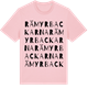 Pink Cotton t-shirt med Rämyrbackarna ordlek t-shirt