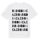 White t-shirt med Rangdbacken ordlek t-shirt