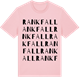 Pink Cotton t-shirt med Rankfall ordlek t-shirt