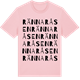 Pink Cotton t-shirt med Rännaråsen ordlek t-shirt