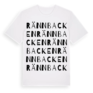 Rännbacken ordlek t-shirt – ekologisk bomull t-shirt från Pinshirt